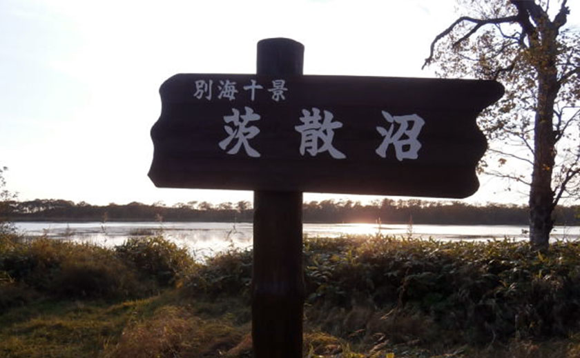 茨散沼の看板