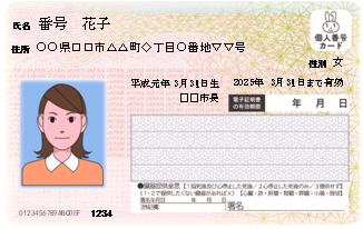 マイナンバーカード(表)